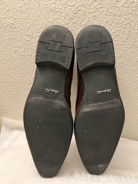 Salvatore Ferragamo Brown Leather Bit Slip-Ons, pre-owned, gently used main image 9